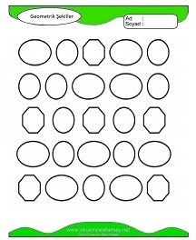 Geometrik Şekiller Çalışma Sayfaları